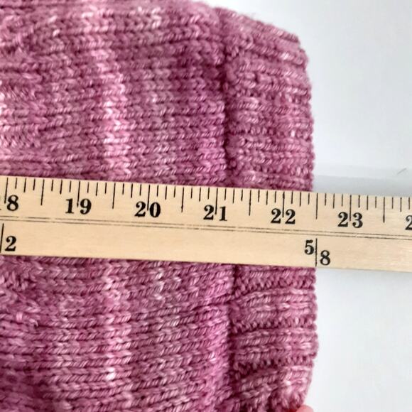 Vintage Handmade Cardigan Sweater Pink Angora Blend Hooded Girls 10/12 Piglet - Picture 8 of 9